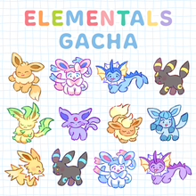 Load image into Gallery viewer, Elemental Foxes Gacha Pin
