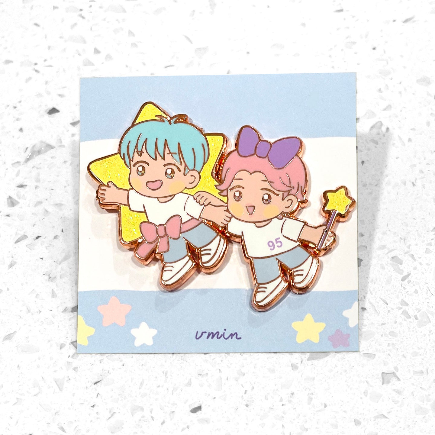 BTS VMin Twin Star Pin