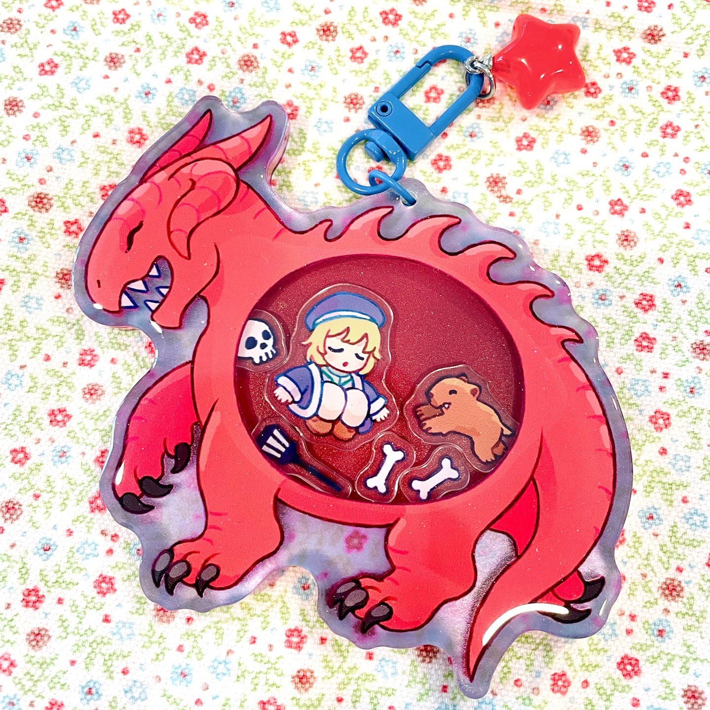 Red Dragon Shaker Charm